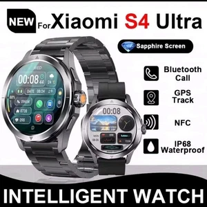 Smartwatch S4 Ultra AMOLED Display GPS NFC Compass Heart Rate Waterproof BT Call - Photo 1 sur 8