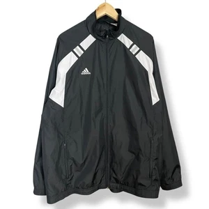 Adidas Windbreaker Jacke Herren Gr. Large PROBE schwarz weiß Track sportlich entspannt - Bild 1 von 12