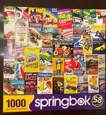Springbok Full Throttle Car Racing 1000 Pc Jigsaw Puzzle - Image 1 of 4