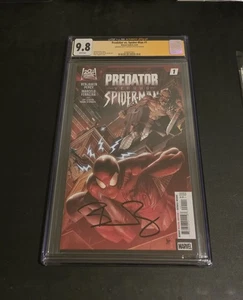 Predator vs Spider-Man #1 CGC JSA 9.8 FIRMADO Benjamin Percy Cubierta Primera impresión - Imagen 1 de 2
