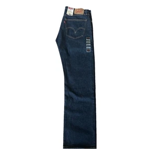 Levis 505 Mens Straight Fit Dark Denim W32 L32 New - Picture 1 of 4