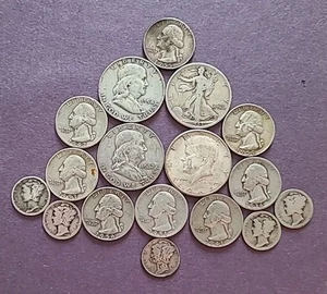 90% Silver Junk U.S. Coins: $4.50 F.V. Circulated - Lot #1 - Imagen 1 de 1