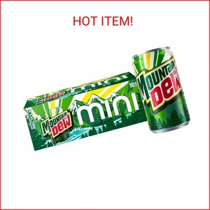 Mountain Dew Soda, Mini Cans, 7.5 Fl Oz (Pack of 10) - Picture 1 of 2