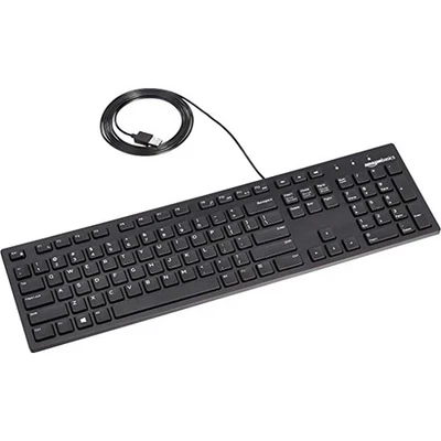 HP WIRED SLIM BLACK USB KEYBOARD 803181-001 - NEW - Image 1 of 4