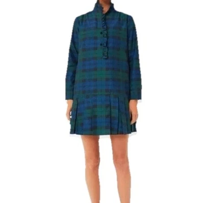TUCKERNUCK Blackwatch Tate Dress Plaid Tartan Blue Green Black Pleats XXL 2XL - Image 1 of 4