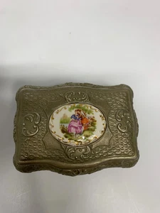 Caja de música Reuge vintage Saint Croix Suiza tono astilla estuche metálico - Imagen 1 de 8