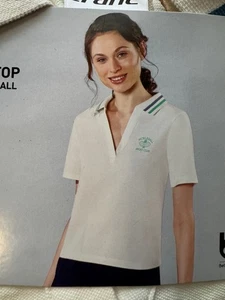 NEW Womens Pickle Ball  PICKLEBALL SPORT CLUB SHIRT Top Polo MEDIUM QUICK DRY! - Picture 1 of 7