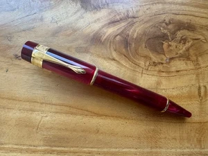 Ancora Perla Pealised Red Resin GT Ball Pen - Italy - Picture 1 of 10