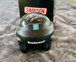 Dale Earnhardt Goodwrench Mini NASCAR Racing Helmet 3" Simpson 1:4 Black - Picture 1 of 10