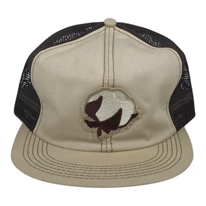 Vintage Farm Trucker Hat Cotton Boll 90 Y2K Made in USA Snapback - Picture 1 of 7