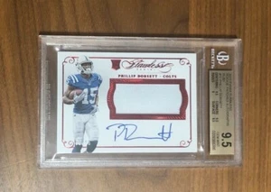 2015 impecable ~ Phillip Dorsett RC ~ parche de novato en tarjeta autógrafo 15/06 ~ BGS 9,5/10 - Imagen 1 de 2