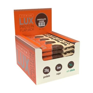 LUX 20g High Protein Flapjacks - Chocolate Chunk - Best Oat Snack Bar - 24 Pack - Picture 1 of 6