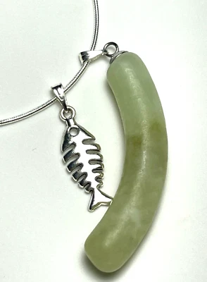 Auténtico Collar JADE Océano Pacífico Cristal de Mar JADE, Collar Jade Mar Playa Gema Foto 1 de 4