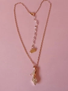 Kidada Disney Couture 14Ct Yellow Gold Plated Cinderella Glass Slipper Necklace - Picture 1 of 20