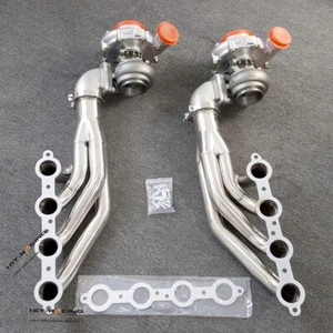 T4 AR.80/.96 Turbos+Exhaust Headers For Chevrolet LS1/LS2/LS3 5.3L 5.7L 6.0L V8 - Bild 1 von 6