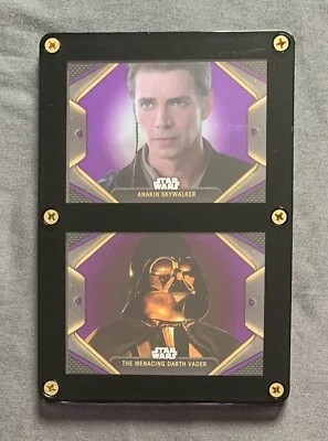 Набор коллекционных карт 2023 Topps Obi-Wan Kenobi в рамке Энакин Вейдер фиолетовая вариация - Изображение 1 из 4
