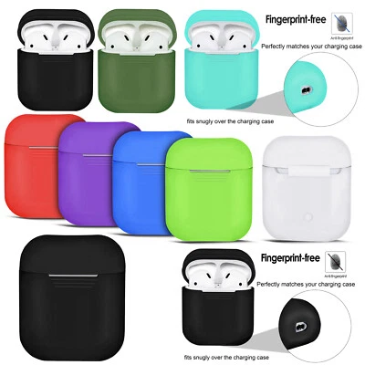 For Apple AirPods 1/2 GEN Case Silicone Protect Cover Skin Charger Cases - Image 1 of 4