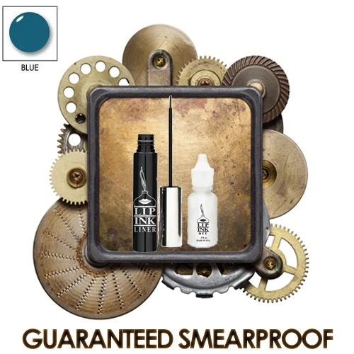 LIP INK STEAMPUNK Smear proof Waterproof Vegan Botanical Liquid EYE LINER BLUE - Image 1 of 1