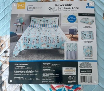 Mainstays Traditional 3 Piece Quilt Sets Full/Queen, 4 Pieces - Image 1 of 4