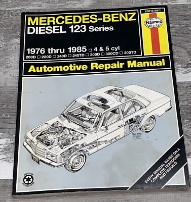 Manual de reparación Haynes 1976 a 1985 63012 (697) Mercedes-Benz serie 123 bueno Foto 1 de 4