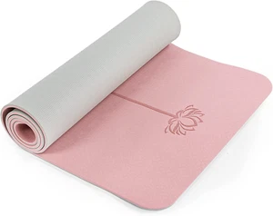 Yoga Mat Non Slip, Pilates Fitness Mats, Eco Friendly, Anti-Tear 1/4" Thick Yoga - Picture 1 of 12