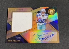 2019 Gold Standard Tony Pollard Rookie Patch Auto  77/99 Dallas Cowboys RC!!