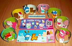 HELLO KITTY COMPLETE SET 8 FIGURES WITH ALL PAPERS KINDER SURPRISE EGG TOYS 2015 - Picture 1 of 1