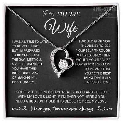 Collar Colgante Corazón Forever Gifts For My Future Wifee para Prometida I Love You Foto 1 de 4