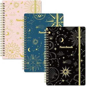 Spiral Notebook - 3 Pack A5 Lined Journal Notebook, Journals for Women, 6.3" x 8 - Picture 1 of 7