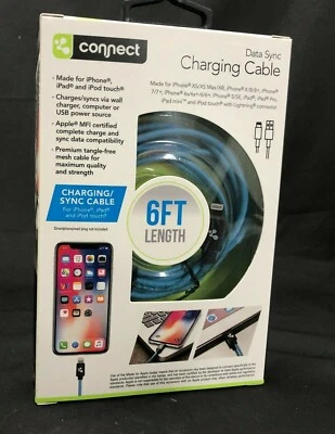 iPhone 8. 7. 6. 5  USB Charger Cable Heavy Duty Tangle Free Mesh Charging Cord - Image 1 of 4