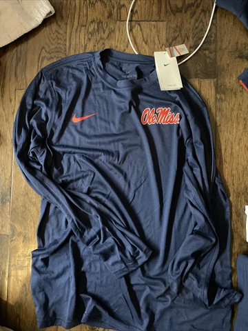 Nike Ole Miss Basketball Mens L Team Issued Shirt L/S NWT Cover
