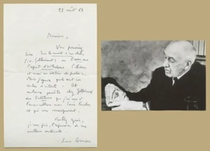Jean Grenier (1898-1971) - Philosophe - Lettre autographe signée + Photo - 1969 - Picture 1 of 3