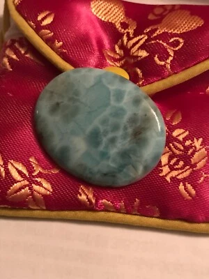 Piedra preciosa Larimar ovalada grande natural genuina nueva Foto 1 de 4