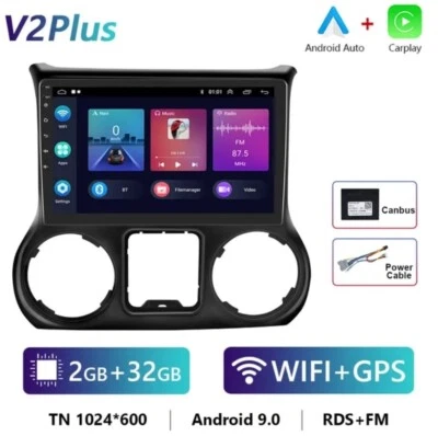 RADIO 2 DIN PER JEEP WRANGLER JK 2/32 NAVIGATORE GPS BLUETOOTH ANDROID CARPLAY - Immagine 1 di 3