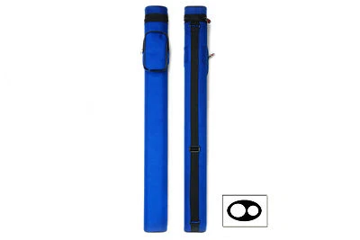 DELTA CUE Delta 1x1 Rugged Nylon Macaron 1 Butt 1 Shaft Pool Cue Stick Case - Blue