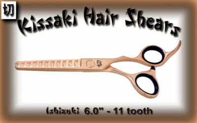 Tesouras de texturização Kissaki Pro Hair Ishizuki 11t ouro rosa titânio - Imagem 1 de 3