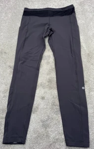 Lululemon Leggings Size 10 Black 5 Pockets Inspirational Quotes Zippered Pocket - Picture 1 of 16