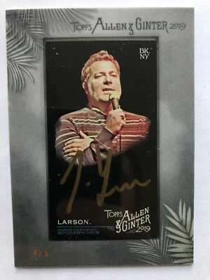 2019 Allen and Ginter X Jay Larson GOLD signd Mini auto #4/5 - Image 1 of 2