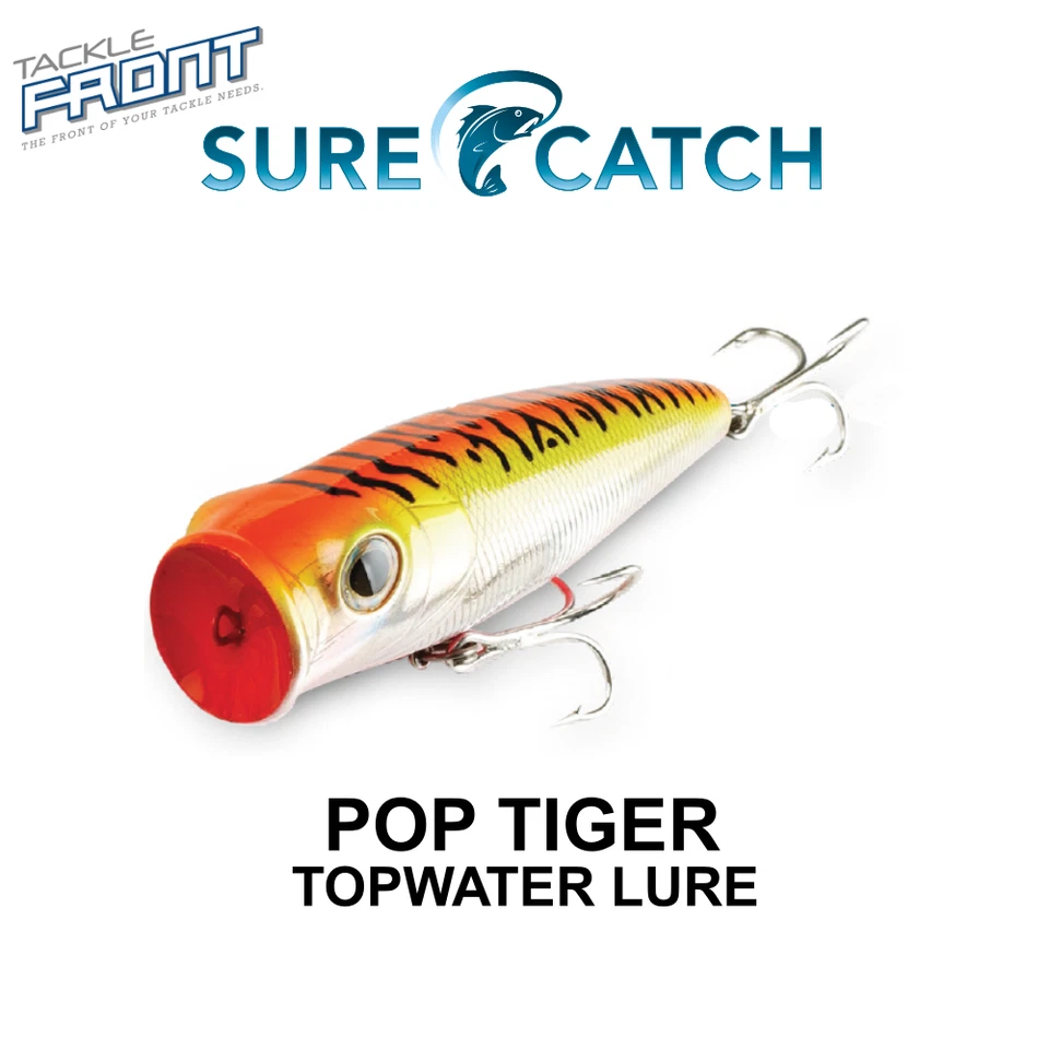 SureCatch - Pop Tiger~ Topwater Fishing Lure Foto 1 de 3