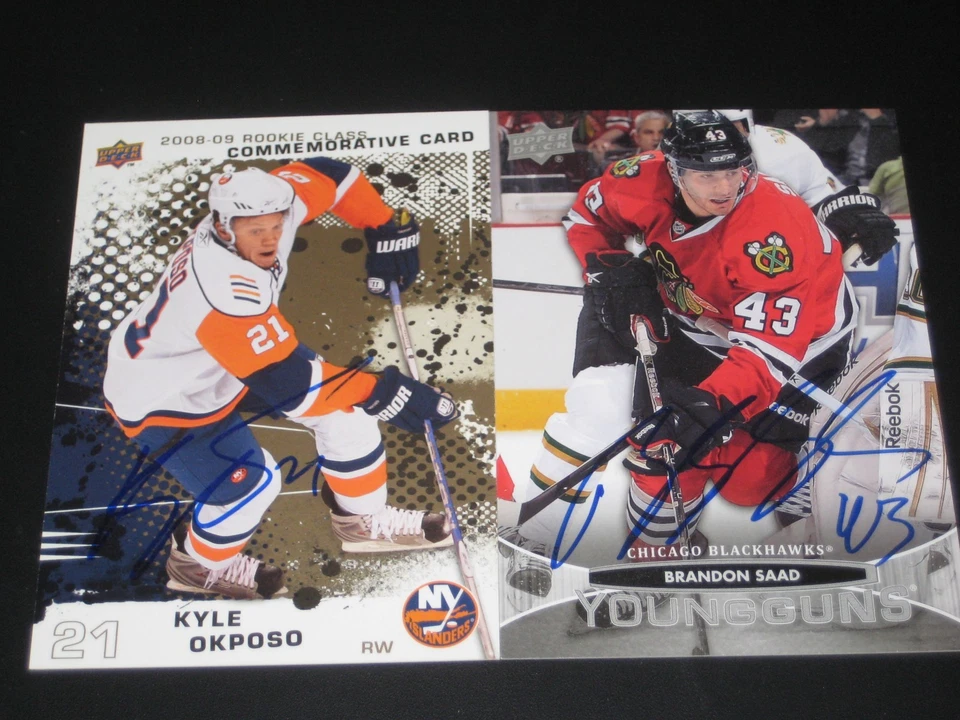 Tarjeta de novato JUMBO "Clase de novato" autografiada por KYLE OKPOSO de NY NEW YORK ISLANDERS Foto 1 de 1