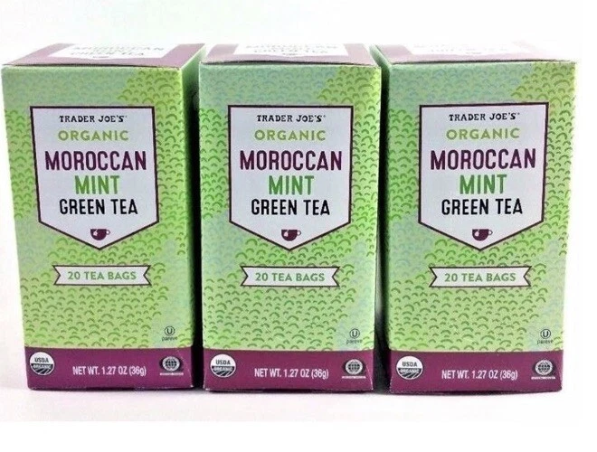 Té verde menta marroquí orgánico Trader Joe's 20 bolsitas de té (paquete 3) 9/2025 Foto 1 de 1