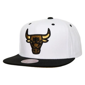 Chicago Bulls Mitchell & Ness MVP Hardwood Classic White/Gold Snapback Hat - Picture 1 of 4