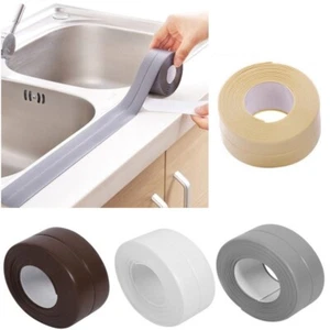 Caulk Tape Bath Kitchen Sealant Strip PVC Self Adhesive Toilet Caulking Sealing - Picture 1 of 34