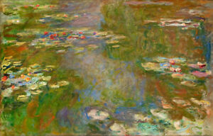 Water Lilies by Claude Monet,Hand Painted Oil Canvas Painting Reproduction wall 