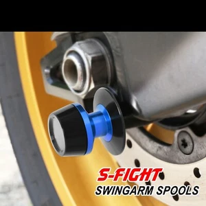 Blue M10 Swingarm Spools Sliders For Z750R 04 05 06 07 08 09 10 11 12 13 14 15 - Bild 1 von 6