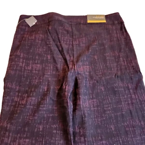 JM Collection Slim Leg Pant Womens Tummy Control Size Large Multicolor NWT NEW - Picture 1 of 18