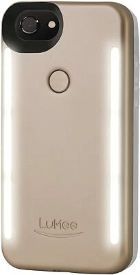 Funda selfie iluminada LED de doble cara LuMee Duo iPhone 8/7/6s/6 en oro mate Foto 1 de 2