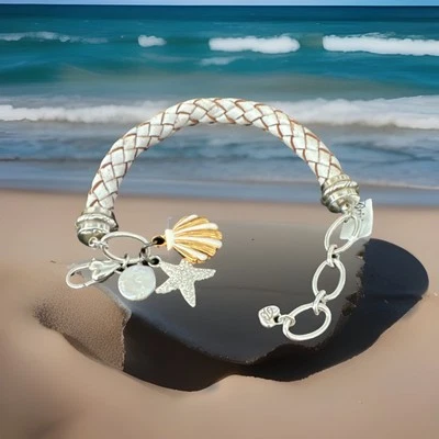 Pulsera Brighton SEA DREAMER Starfish Shell Nueva con Etiquetas Lista $78 Foto 1 de 2