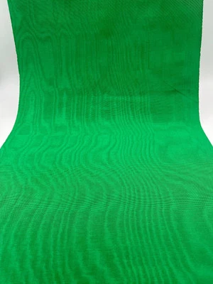 Green Silk Moire Fabric By 2 Meters,  Watermark Patterned, Multicolor Options - Image 1 of 4