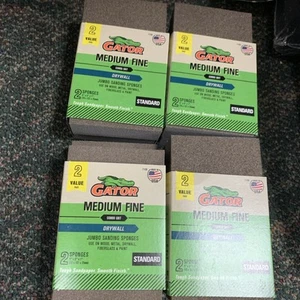 (4) 2 Packs Gator Multi Grade Grit Commercial Sanding Sponge 3” x 5” x 1” - Picture 1 of 2